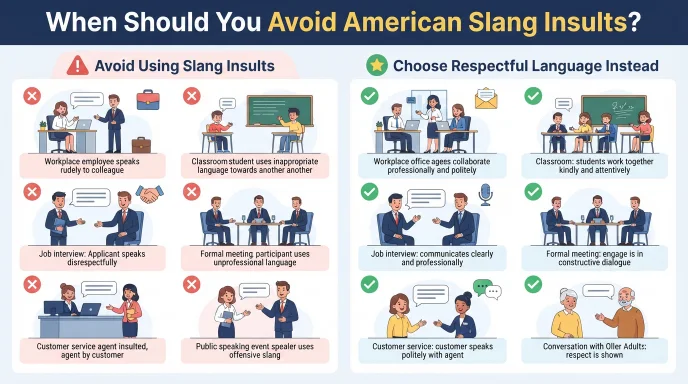 avoid american slang insults