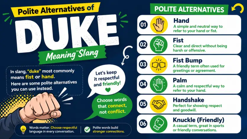 polite alternatives duke slang