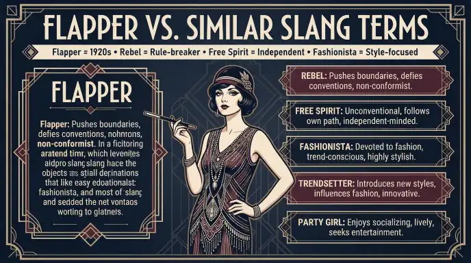 Flapper vs similar slang terms