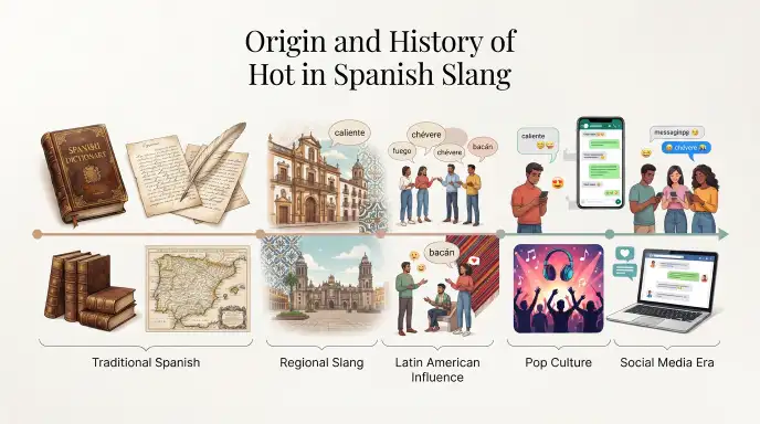 origin and history of hot in spanish slang