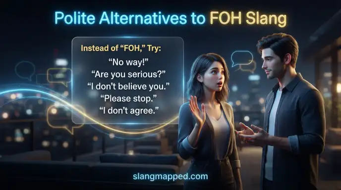 polite alternatives to foh slang