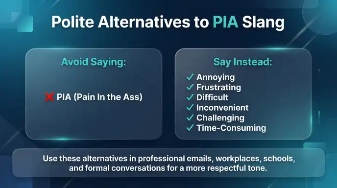 polite alternatives to pia slang