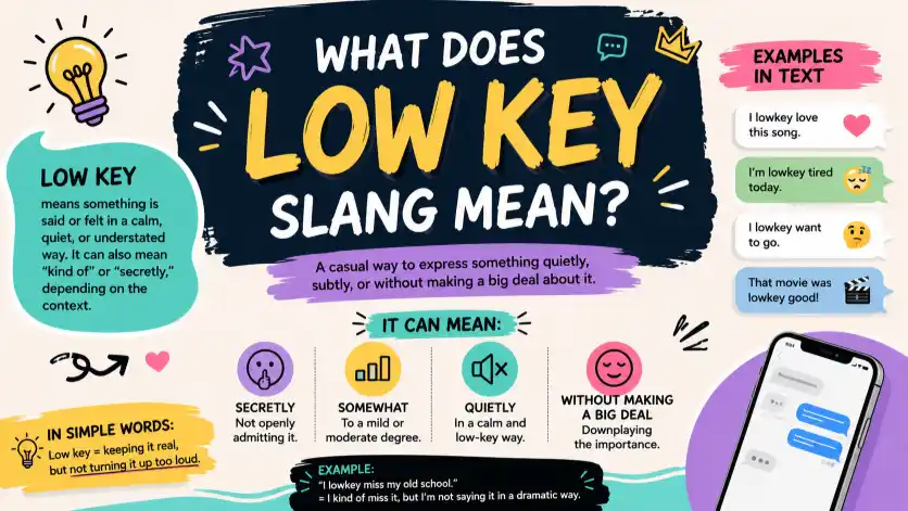 what does low key slang mean