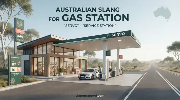 australian slang for gas station